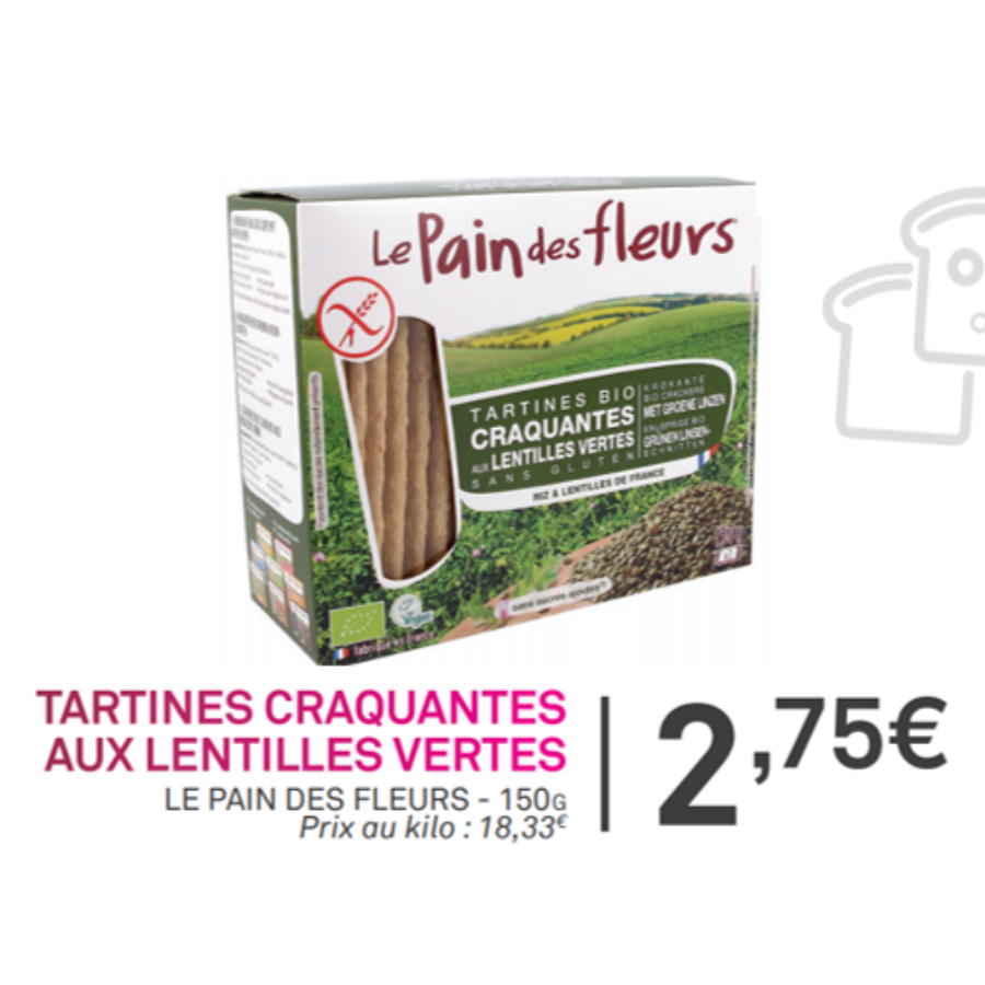 tartines craquantes lentilles vertes